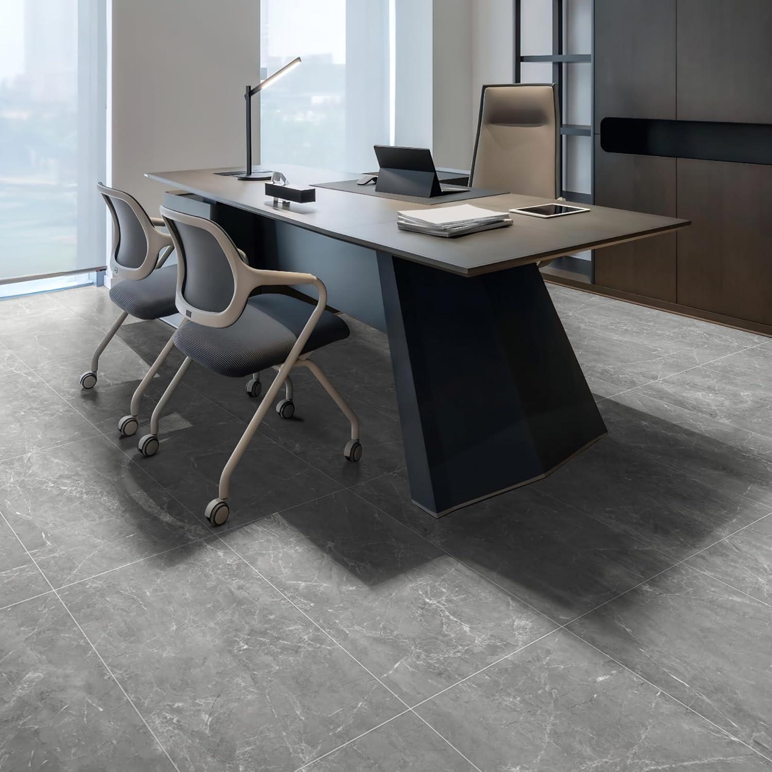 imageArt3d 48quot x 72quot SPC ClickLock Floating Floor Tiles 24 Sq Ft 10Pack Luxury Wood Look Flooring for Indoor Use Waterproof ampamp FireResistant Warm BrownGraphite