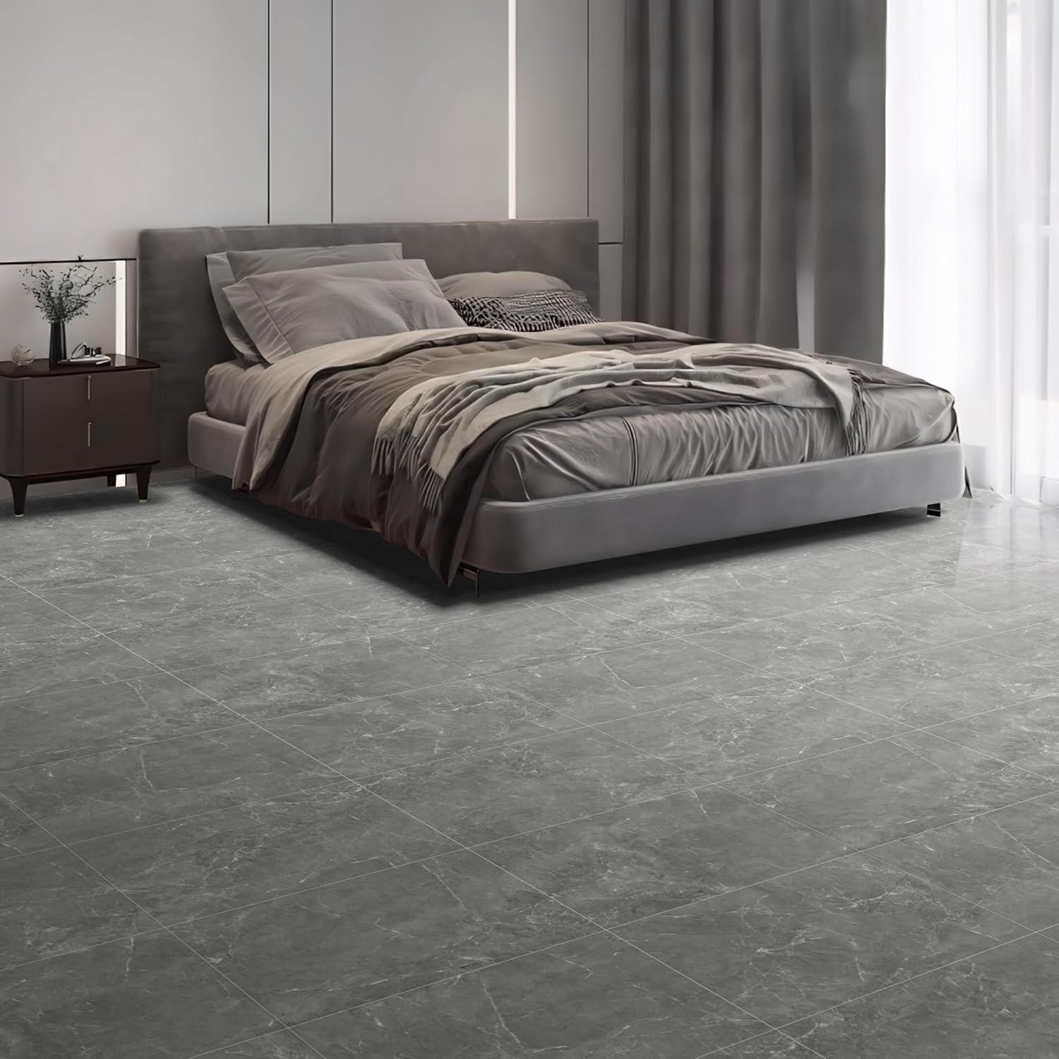 imageArt3d 48quot x 72quot SPC ClickLock Floating Floor Tiles 24 Sq Ft 10Pack Luxury Wood Look Flooring for Indoor Use Waterproof ampamp FireResistant Warm BrownGraphite