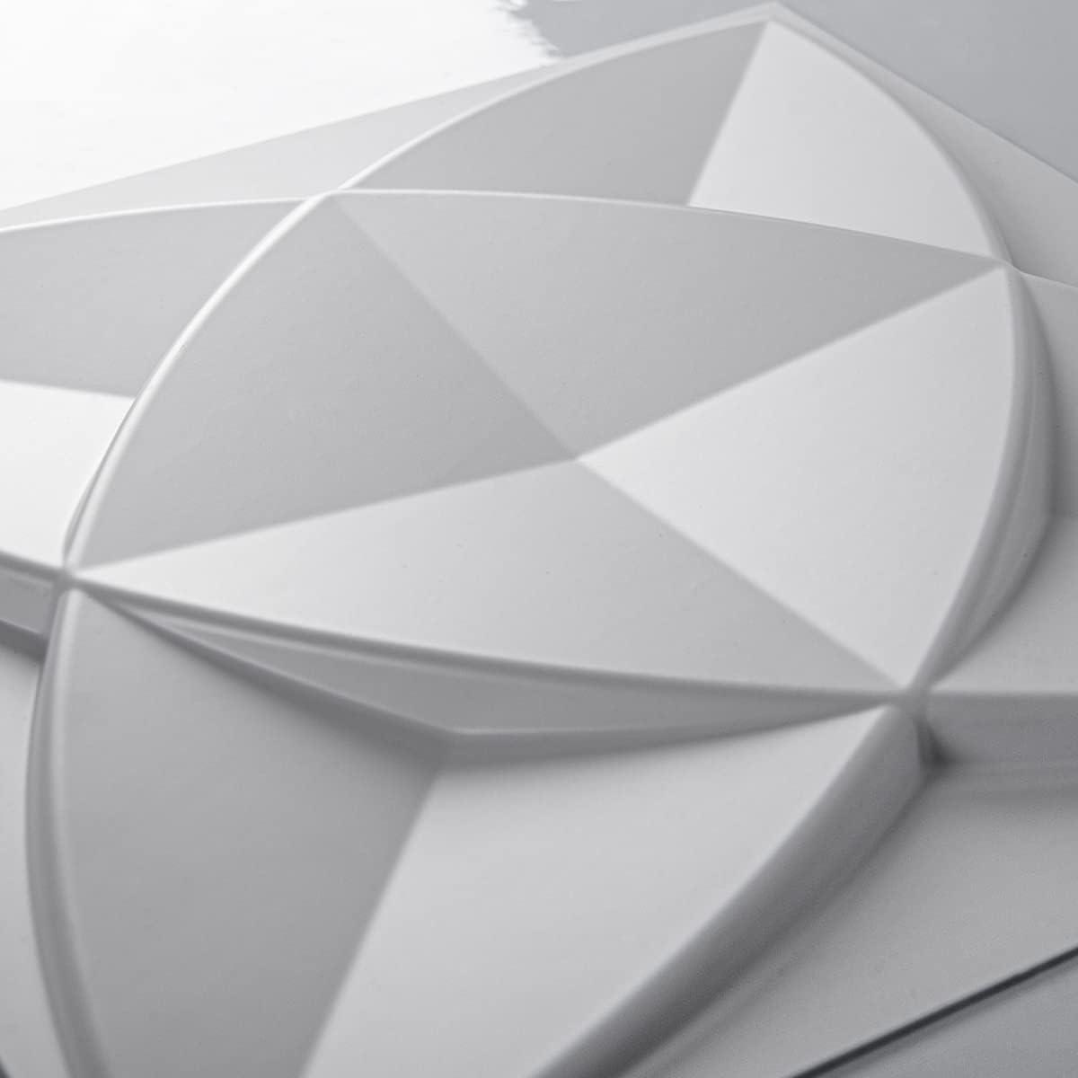 imageArt3d Decorative Textured PVC 3D Wall Panels for Interior Wall Decor in Living Room Bedroom in White Pack of 33 Tiles 32SqFtWhite