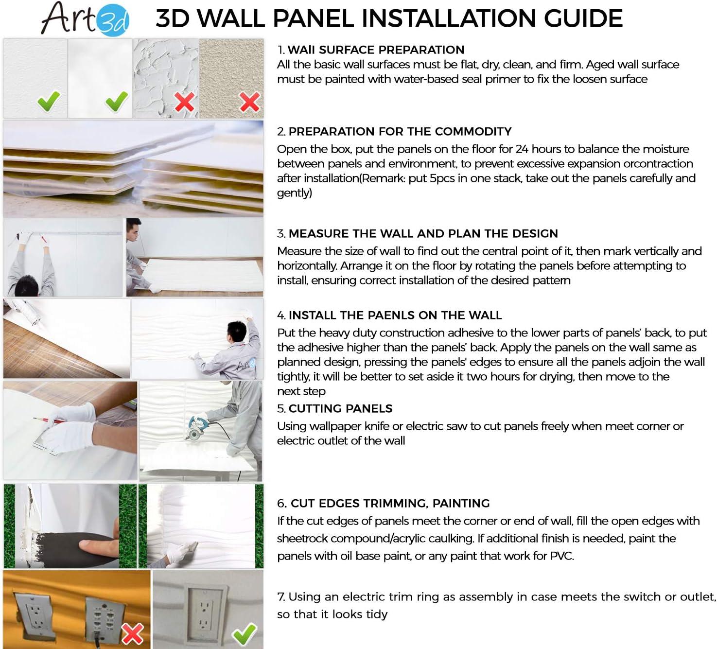 imageArt3d PVC 3D Wall Panel Interlocked Circles in Matt Black Cover 32 Sqft for Interior Ceiling and Wall Decor for Residential or Commerical 197197 A10048BKWhite