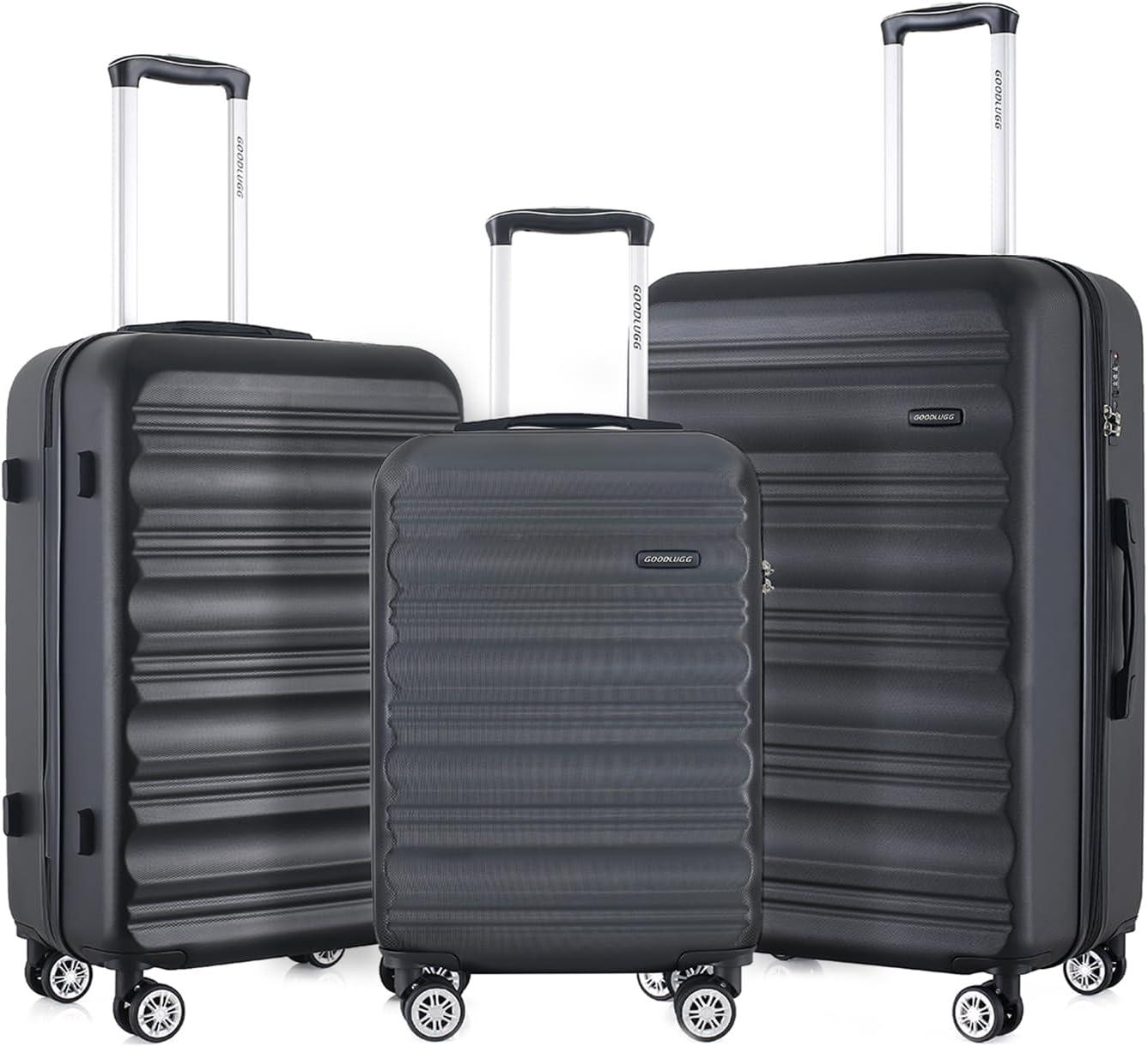 imageLuggage Set with Spinner Wheels and TSA Lock 3 Pieces Expandable Hardside Suitcase for Travel Hardshell Luggage Sets 20quot 24quot 28quot NavyBlack