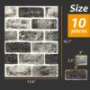 imageArt3d 105 Square Feet Pack Of 20 Wall Panel Brick BrownGray Stone