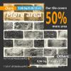 imageArt3d 105 Square Feet Pack Of 20 Wall Panel Brick BrownGray Stone