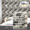 imageArt3d 105 Square Feet Pack Of 20 Wall Panel Brick BrownGray Stone