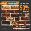 imageArt3d 105 Square Feet Pack Of 20 Wall Panel Brick BrownRed Brown