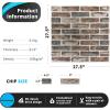 imageArt3d 10Pack 525 SqFt Faux Brick 3D Wall Panels Peel and Stick in Red Brown Self Adhesive Waterproof Foam Wallpaper for Bedroom Bathroom KitchenGrayBrown