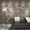 imageArt3d 10Pack 525 SqFt Faux Brick 3D Wall Panels Peel and Stick in Red Brown Self Adhesive Waterproof Foam Wallpaper for Bedroom Bathroom KitchenGrayBrown