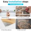 imageArt3d 10Pack 525 SqFt Faux Brick 3D Wall Panels Peel and Stick in Red Brown Self Adhesive Waterproof Foam Wallpaper for Bedroom Bathroom KitchenGrayBrown