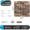 imageArt3d 10Pack 525 SqFt Faux Brick 3D Wall Panels Peel and Stick in Red Brown Self Adhesive Waterproof Foam Wallpaper for Bedroom Bathroom KitchenRed brown