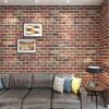 imageArt3d 10Pack 525 SqFt Faux Brick 3D Wall Panels Peel and Stick in Red Brown Self Adhesive Waterproof Foam Wallpaper for Bedroom Bathroom KitchenRed brown