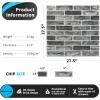 imageArt3d 10Pack 525 SqFt Faux Brick 3D Wall Panels Peel and Stick in Red Brown Self Adhesive Waterproof Foam Wallpaper for Bedroom Bathroom KitchenStone ash