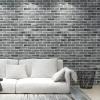 imageArt3d 10Pack 525 SqFt Faux Brick 3D Wall Panels Peel and Stick in Red Brown Self Adhesive Waterproof Foam Wallpaper for Bedroom Bathroom KitchenStone ash