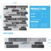 imageArt3d 10Sheet Peel and Stick Backsplash 12 in x 12in Blue Marble DesignDark Gray