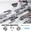imageArt3d 10Sheet Peel and Stick Backsplash 12 in x 12in Blue Marble DesignDark Gray