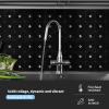 imageArt3d 10Sheet Peel and Stick Backsplash Metal Mosaic Tiles for Kitchen Wall Decor Stick on Aluminum Composite Tiles Stikers Black Windmill Puzzle Glass Mixed