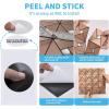 imageArt3d 10Sheet Peel and Stick Backsplash Metal Mosaic Tiles for Kitchen Wall Decor Stick on Aluminum Composite Tiles Stikers BlackampampSilver Windmill Puzzle Glass MixedCopper