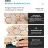 imageArt3d 10Sheet Peel and Stick Backsplash for Kitchen Dcor SelfAdhesive Tile Hexagon Mosaic TilesBrown Studded