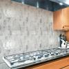 imageArt3d 10Sheet Peel and Stick Kitchen Backsplash Tile Vinyl Stick On Wall Tile Sticker for Bathroom Laundry Room Back Splashes 12quotx12quot Black MarbleGrey Marble