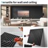 imageArt3d 12Pack Drop Ceiling Tiles 2x2 FT PVC 3D Textured Panels for Interior Wall Decor Living Room Bedroom Office 24x24 Inch WhiteBlack