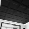 imageArt3d 12Pack Square Drop Ceiling Tile 2ft x 2ft in White PVC Ceiling Panel 24 x 24in  Compatible with 1516quot Drop Ceiling Grid SystemBlack