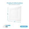 imageArt3d 12Pack Square Drop Ceiling Tile 2ft x 2ft in White PVC Ceiling Panel 24 x 24in  Compatible with 1516quot Drop Ceiling Grid SystemWhite