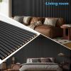 imageArt3d 2 Pack 945 x 24 inch Wood Slat Acoustic Panels for Wall ampamp Ceiling  3D Fluted Sound Absorbing Panel with Wood Finish WalnutBlackwood