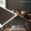 imageArt3d 2 Pack 945 x 24 inch Wood Slat Acoustic Panels for Wall ampamp Ceiling  3D Fluted Sound Absorbing Panel with Wood Finish WalnutBrown Walnut