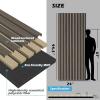 imageArt3d 2 Pack 945 x 24 inch Wood Slat Acoustic Panels for Wall ampamp Ceiling  3D Fluted Sound Absorbing Panel with Wood Finish WalnutBrown Walnut