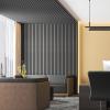 imageArt3d 2 Pack 945 x 24 inch Wood Slat Acoustic Panels for Wall ampamp Ceiling  3D Fluted Sound Absorbing Panel with Wood Finish WalnutMatte Black