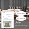 imageArt3d 2 Pack 945 x 24 inch Wood Slat Acoustic Panels for Wall ampamp Ceiling  3D Fluted Sound Absorbing Panel with Wood Finish WalnutMatte Black