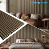 imageArt3d 2 Pack 945 x 24 inch Wood Slat Acoustic Panels for Wall ampamp Ceiling  3D Fluted Sound Absorbing Panel with Wood Finish WalnutPeach
