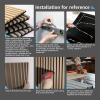 imageArt3d 2 Pack 945 x 24 inch Wood Slat Acoustic Panels for Wall ampamp Ceiling  3D Fluted Sound Absorbing Panel with Wood Finish WalnutSmoky Oak