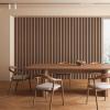 imageArt3d 2 Pack 945 x 24 inch Wood Slat Acoustic Panels for Wall ampamp Ceiling  3D Fluted Sound Absorbing Panel with Wood Finish WalnutWalnut