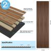 imageArt3d 2 Pack 945 x 24 inch Wood Slat Acoustic Panels for Wall ampamp Ceiling  3D Fluted Sound Absorbing Panel with Wood Finish WalnutWalnut