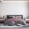 imageArt3d 20 Pack Decorative 3D Wall Panels 118 x 118 Inch Covering 19 Sqft  Glue Up PVC Wall Panels for Interior Dcor Living Room Office and Home BlackDiamondWhite