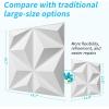 imageArt3d 20 Pack Decorative 3D Wall Panels 19 SqFeet PVC Interior Wall Dcor 118quotx118quot WhiteWhite