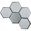 imageArt3d 20Piece Decorative 3D Wall Panels Faux Leather Tile Silk Silver Hexagon20Tile