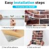 imageArt3d 30Pcs 3D Brick Wallpaper in White Faux Foam Brick Wall Panels Peel and Stick Waterproof for Bedroom Living Room and Laundry Decor 435SqFt