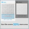 imageArt3d 30Pcs 3D Brick Wallpaper in White Faux Foam Brick Wall Panels Peel and Stick Waterproof for Bedroom Living Room and Laundry Decor 435SqFt