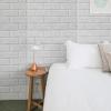 imageArt3d 30Pcs 3D Brick Wallpaper in White Faux Foam Brick Wall Panels Peel and Stick Waterproof for Bedroom Living Room and Laundry Decor 435SqFt