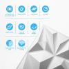 imageArt3d 33Pack 3D Wall Panels for Interior Wall Decor Modern Diamond Textured Accent Wall Paneling for Gaming Living Room TV Wall Background 12 x 12 inch White A10342White