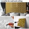 imageArt3d 33Pack 3D Wall Panels for Interior Wall Decor Modern Diamond Textured Accent Wall Paneling for Gaming Living Room TV Wall Background 12 x 12 inch White A10342Gold