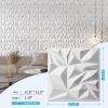 imageArt3d 33Pack 3D Wall Panels for Interior Wall Decor Modern Diamond Textured Accent Wall Paneling for Gaming Living Room TV Wall Background 12 x 12 inch White A10342White