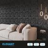 imageArt3d 33Pack 3D Wall Panels for Interior Wall Decor Modern Diamond Textured Accent Wall Paneling for Gaming Living Room TV Wall Background 12 x 12 inch White A10342Black