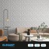 imageArt3d 33Pack 3D Wall Panels for Interior Wall Decor Modern Diamond Textured Accent Wall Paneling for Gaming Living Room TV Wall Background 12 x 12 inch White A10342White