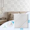 imageArt3d 33Pack 3D Wall Panels for Interior Wall Decor Textured Accent Walls Paneling for Living Room Bedroom TV Background 12quotx12quot WhiteWhite