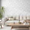 imageArt3d 33Pack 3D Wall Panels for Interior Wall Decor Textured Accent Walls Paneling for Living Room Bedroom TV Background 12quotx12quot WhiteWhite