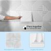 imageArt3d 33Pack 3D Wall Panels for Interior Wall Decor Textured Accent Walls Paneling for Living Room Bedroom TV Background 12quotx12quot WhiteWhite