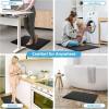 imageArt3d 34quot Thick Kitchen Mats for Floor Waterproof 20quot X 32quot Cushioned Comfort Mat Anti Fatigue Mats for Kitchen Ergonomic Standing Office Desk Home and Garage GreyBlack