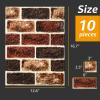 imageArt3d 44 Square Feet Pack Of 30 Wall Panel Foam BlackRed Brown